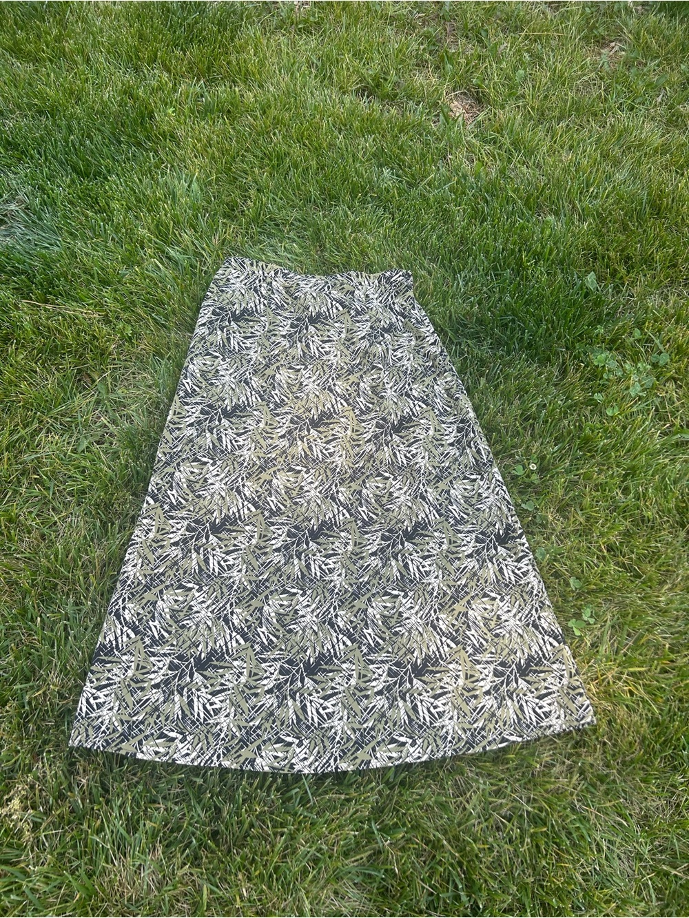 Vintage Sag Harbor bamboo print maxi skirt size 8 petite whimsy‎ spring summer